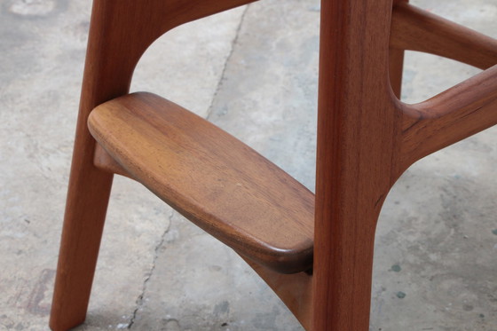 Image 1 of Set of two Erik Buch Teak wood bar stools 1960 Denmark.