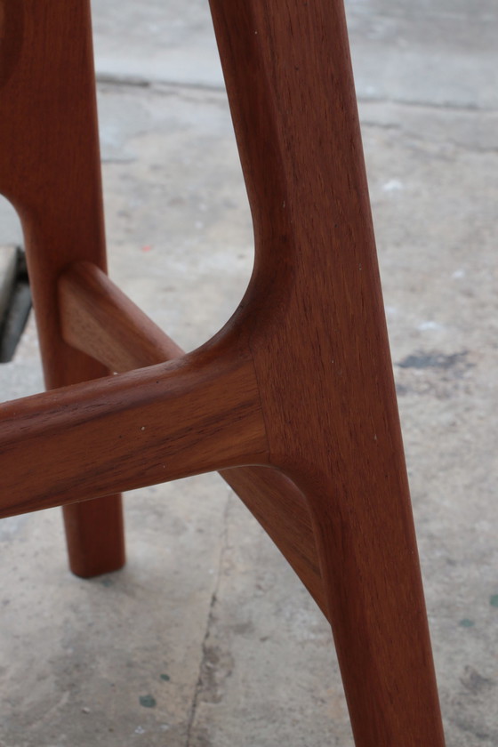 Image 1 of Set of two Erik Buch Teak wood bar stools 1960 Denmark.