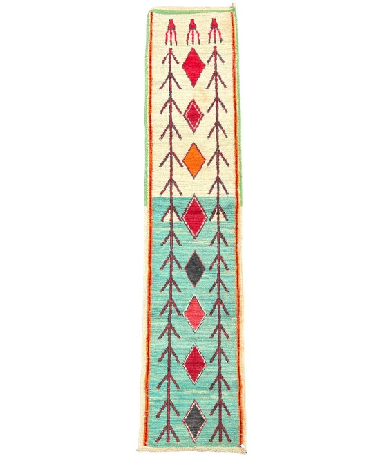 Image 1 of Modern Boho Moroccan Runner Rug