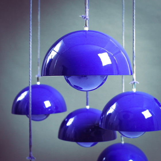 Image 1 of 4 Louis pulses Verner Panton enamel flowerpot lamps