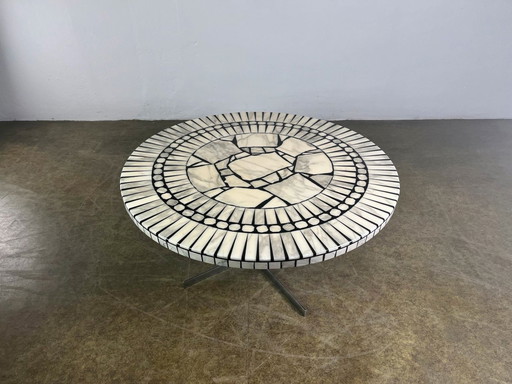 Table basse Heinz Lilienthal Mosaïque Marbre 1960