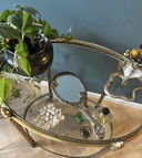 Antique Messing Barcart Serving trolley with removable tray
