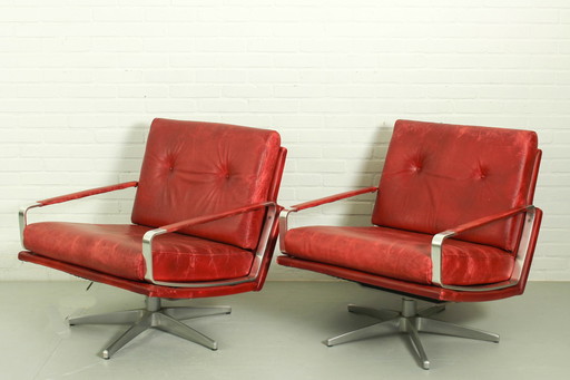 Pair of Stylish Mid Century Swivel Lounge chairs, Germany 1960s