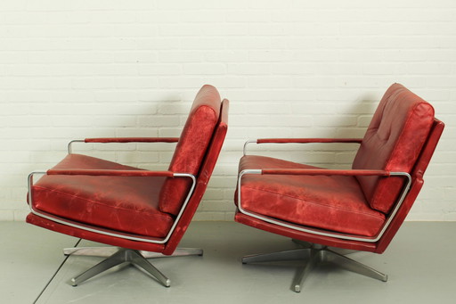 Pair of Stylish Mid Century Swivel Lounge chairs, Germany 1960s