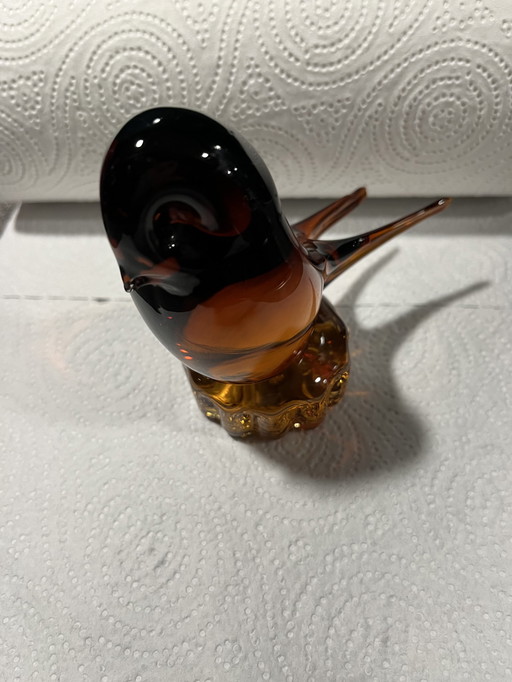 Amber glass bird