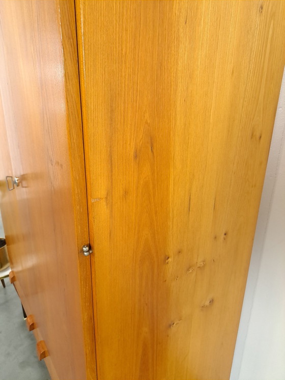 Image 1 of Veneer cabinet with drawers and steel base, wardrobe