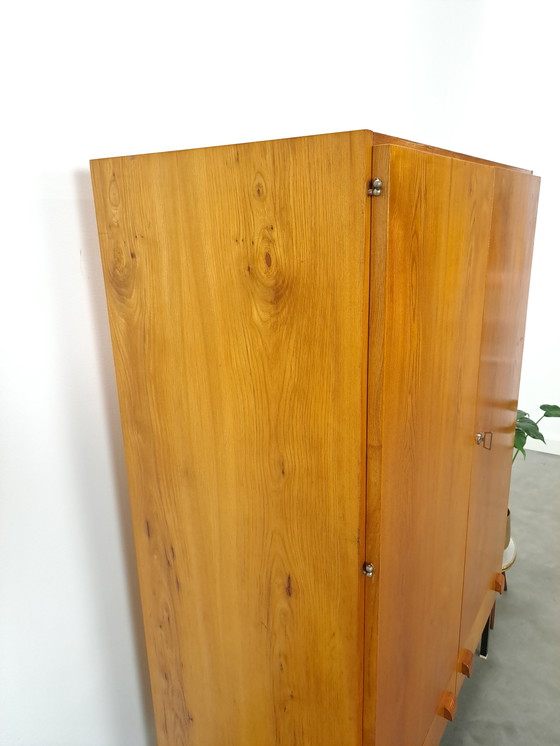 Image 1 of Veneer cabinet with drawers and steel base, wardrobe