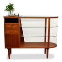 Comptoir vintage en teck au design danois