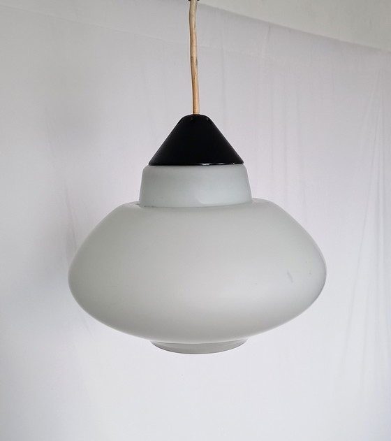 Image 1 of Philips frosted glass hanging lamp from the late 1950s 