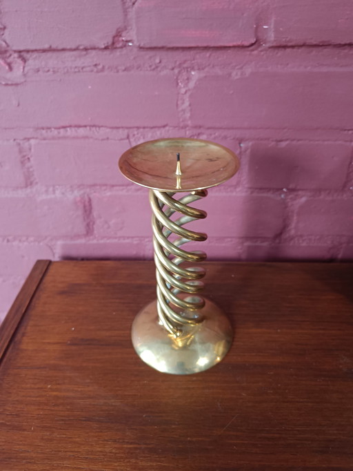 Messing spiral candlestick