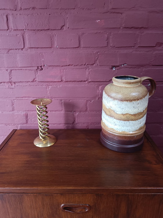 Image 1 of Messing spiral candlestick