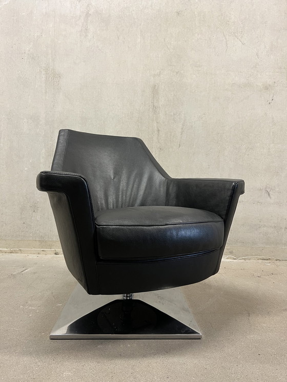 Image 1 of Molinari Giulietta Fauteuil pivotant cuir noir