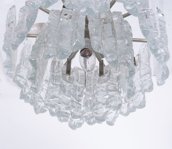 Image 1 of Vintage design ice crystal pendant lamp, J.T. Kalmar 60s