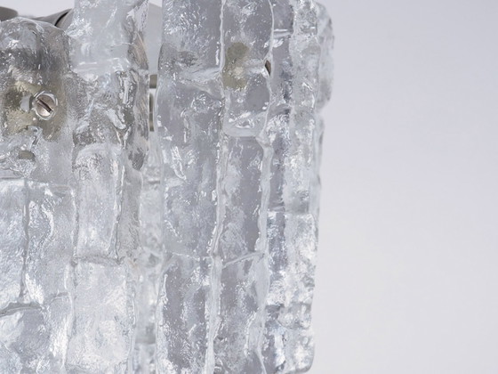 Image 1 of Vintage design ice crystal pendant lamp, J.T. Kalmar 60s