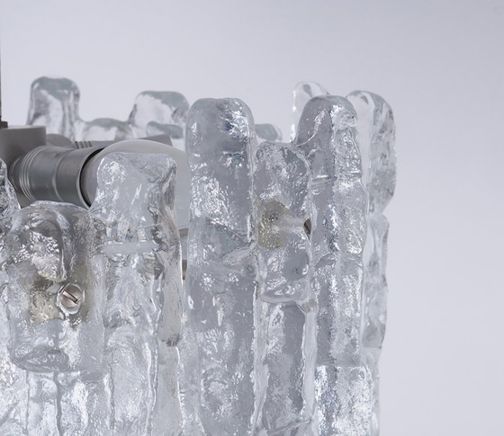 Image 1 of Vintage design ice crystal pendant lamp, J.T. Kalmar 60s