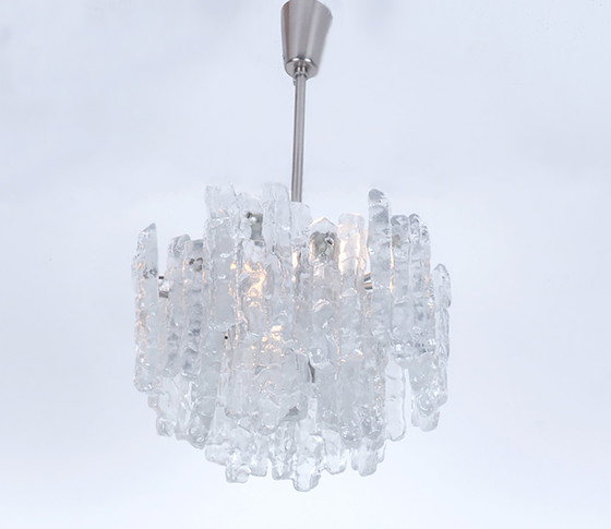 Image 1 of Vintage design ice crystal pendant lamp, J.T. Kalmar 60s
