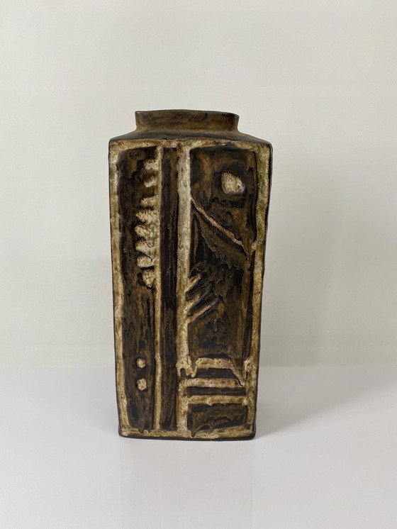 Image 1 of Schäffenacker Unique Ceramic Vase Two Horses 1960s