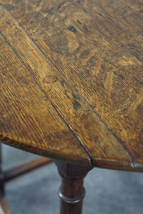 Image 1 of English oak side table/center table