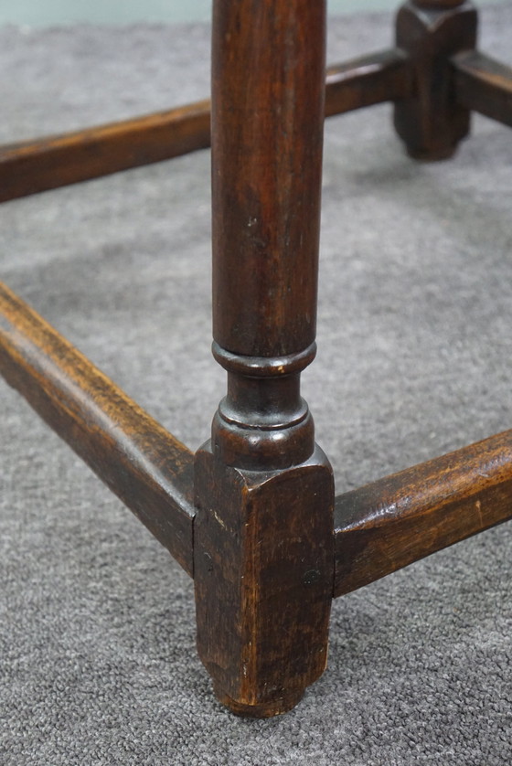 Image 1 of English oak side table/center table