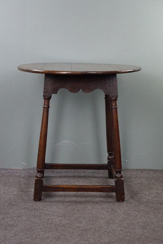 Image 1 of English oak side table/center table