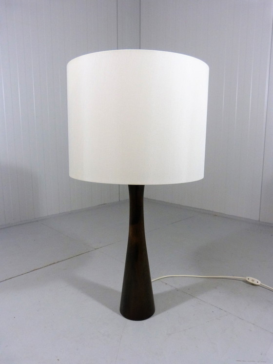 Image 1 of Large wooden vintage diabolo table lamp, 1960's