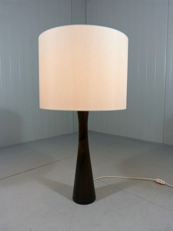 Image 1 of Large wooden vintage diabolo table lamp, 1960's