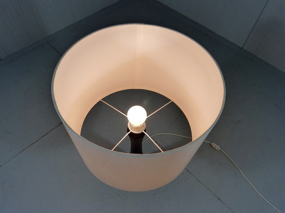 Image 1 of Large wooden vintage diabolo table lamp, 1960's