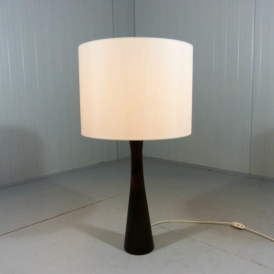 Image 1 of Large wooden vintage diabolo table lamp, 1960's