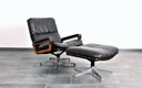 Chaise Vintage Strässle King chair + King hocker