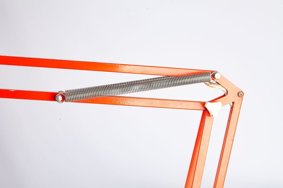 Image 1 of Red Metal Clamp Lamp, 1970s