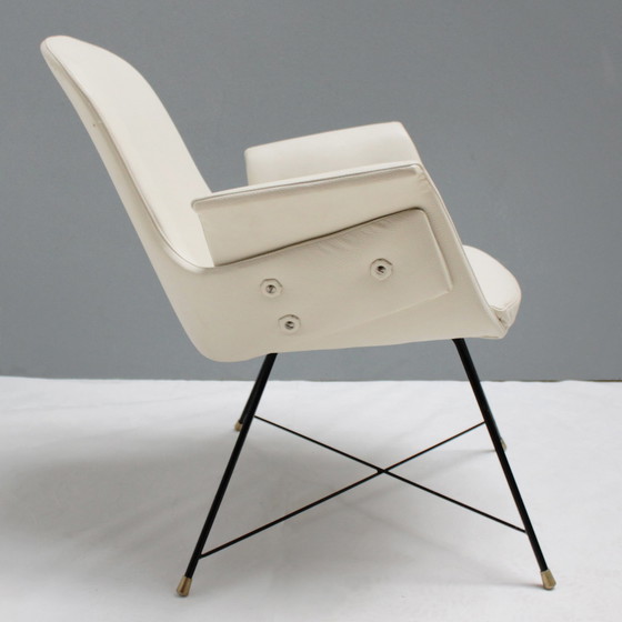 Image 1 of 2x Saporiti Armchairs by Augusto Bozzi