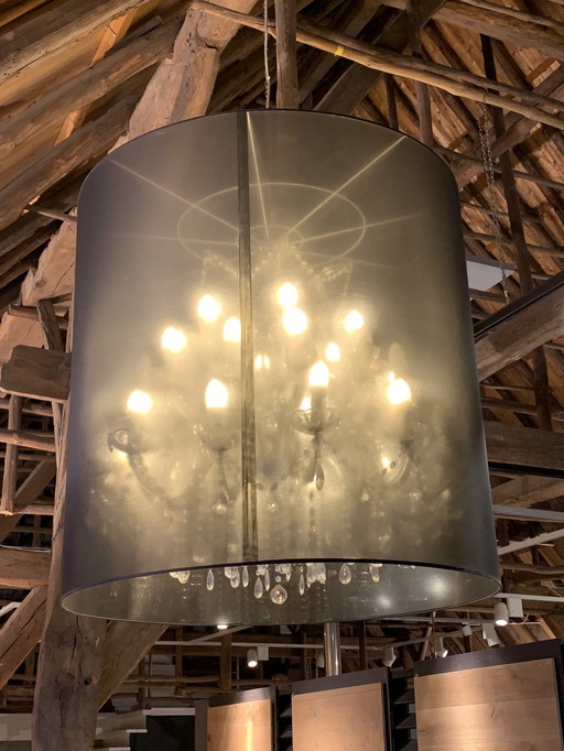 Modern chandelier in hood