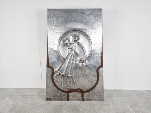 Grande sculpture brutaliste d'époque