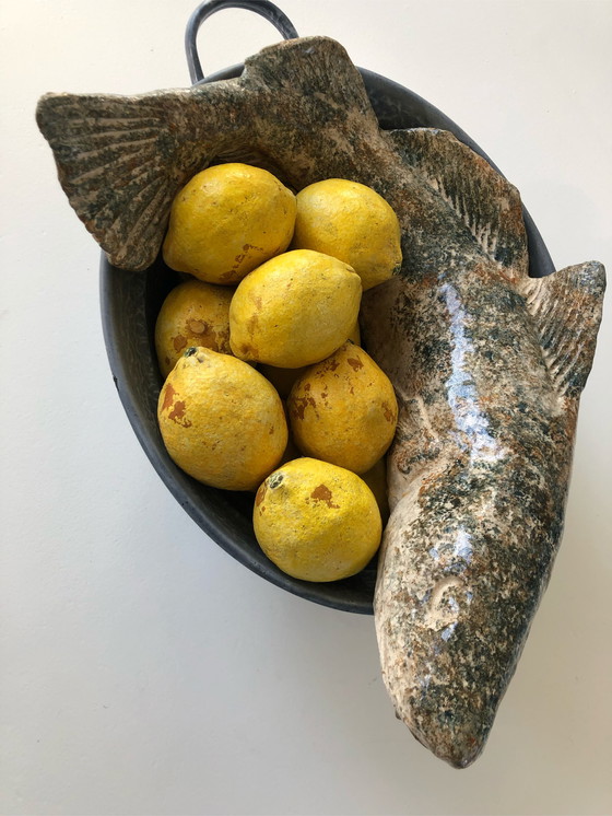 Image 1 of Edith Madou ceramic fish with lemon