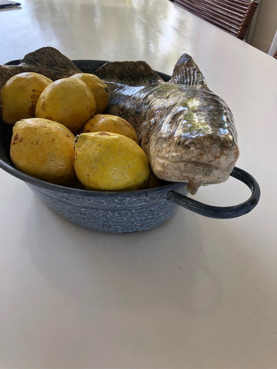 Image 1 of Edith Madou ceramic fish with lemon