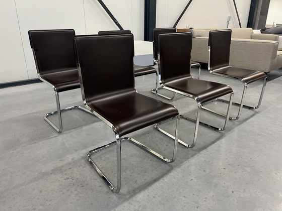 Image 1 of 6 Ligne Roset Hans Chair dining room chairs brown leather