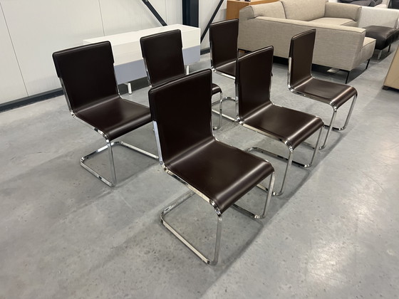 Image 1 of 6 Ligne Roset Hans Chair dining room chairs brown leather