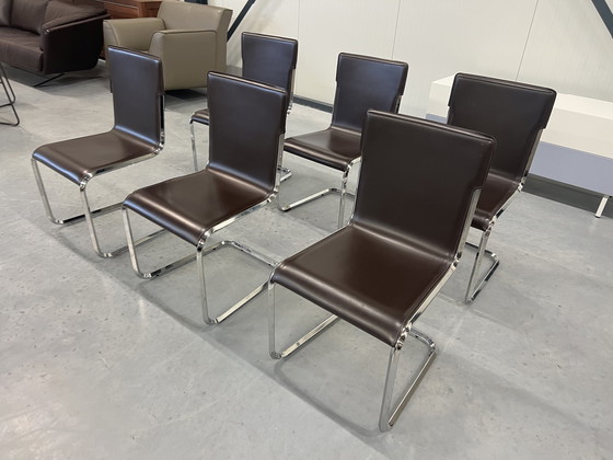 Image 1 of 6 Ligne Roset Hans Chair dining room chairs brown leather