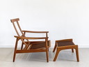 Arne Vodder FD164 France & Son armchair + footstool