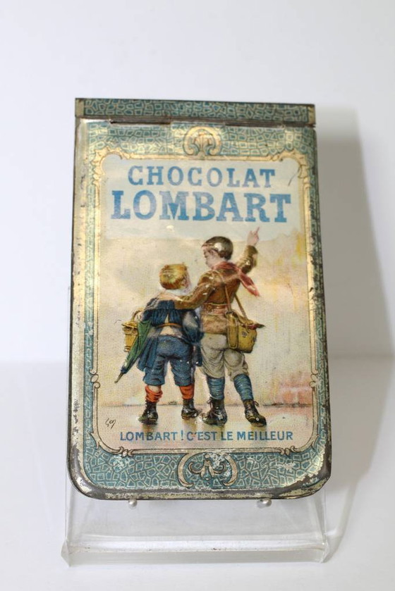 Image 1 of Collectors Chocolat Lombart Calendrier en étain 1912,France