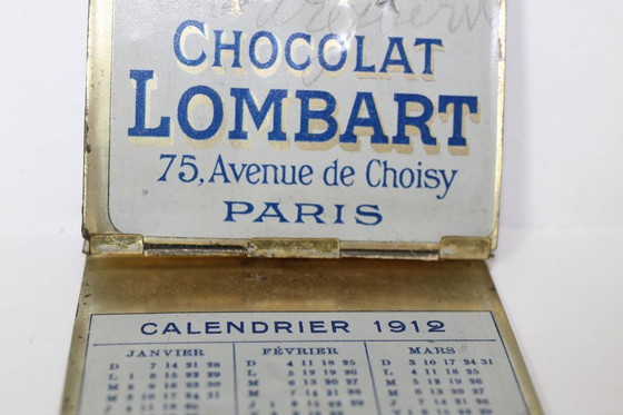 Image 1 of Collectors Chocolat Lombart Tin calendar 1912, France