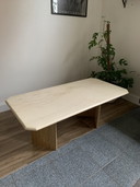 Travertine coffee table