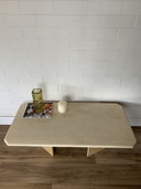 Travertine coffee table