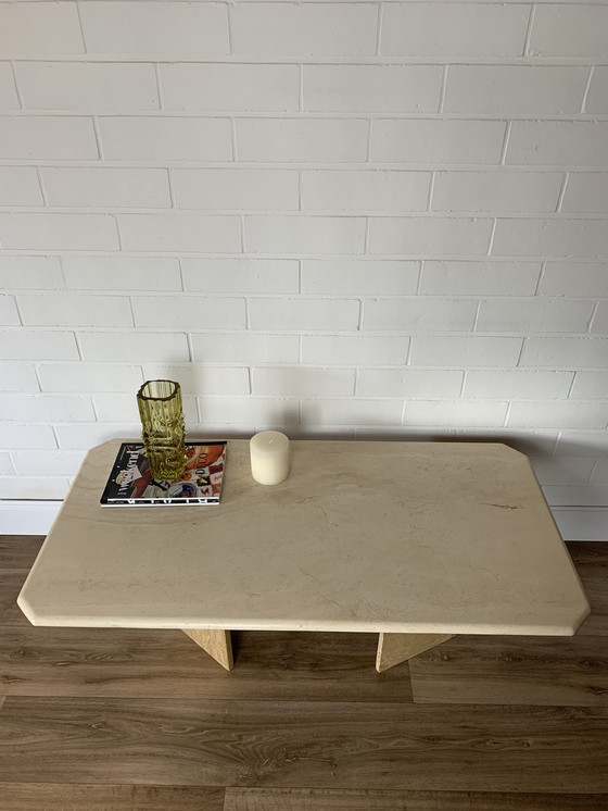 Image 1 of Travertine coffee table