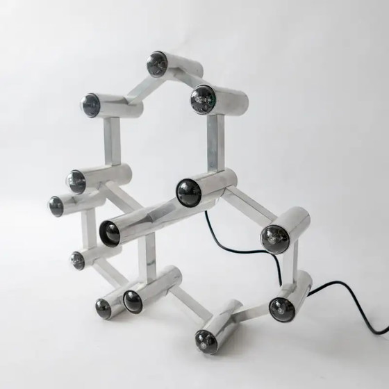 Image 1 of Gaetano Sciolari Vintage Space Age Geometric Chandelier