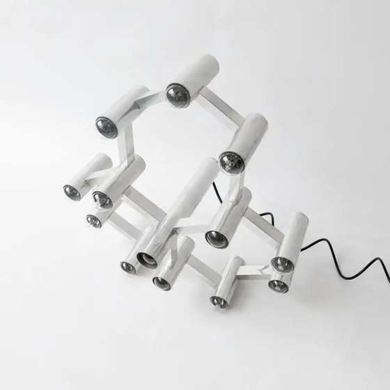 Image 1 of Gaetano Sciolari Vintage Space Age Geometric Chandelier