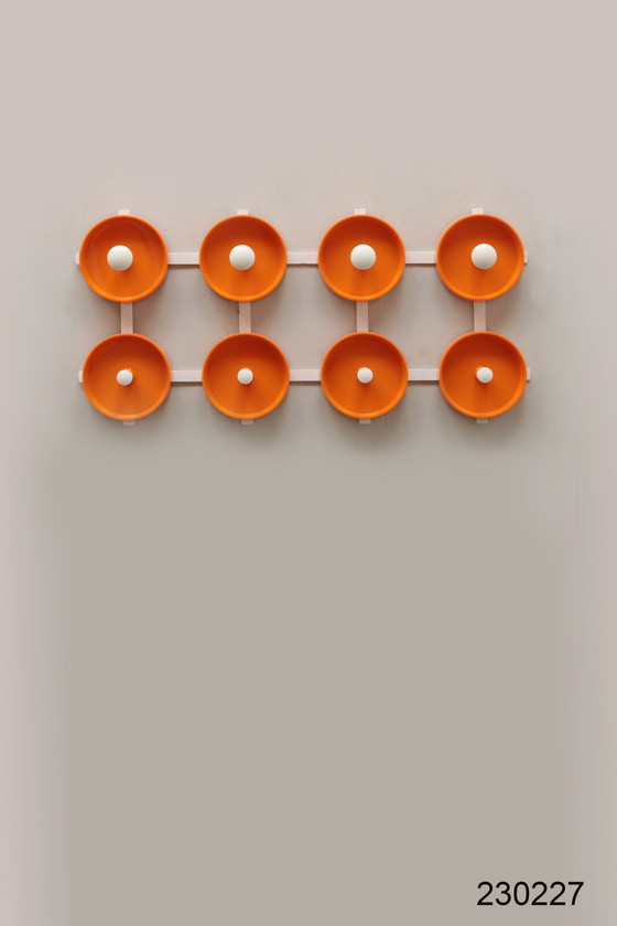 Image 1 of Porte-manteau mural Orange Spage age 1960s