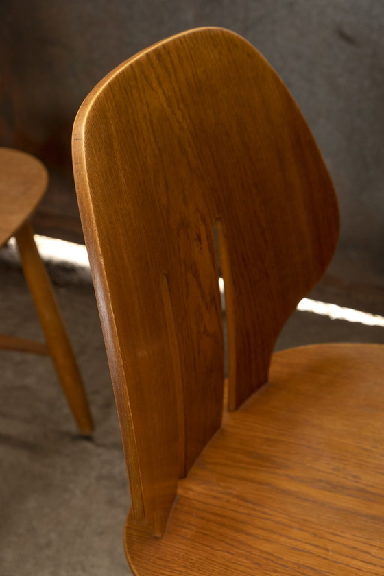 Image 1 of 4x Oak Ejvind A. Johansson dining room chairs