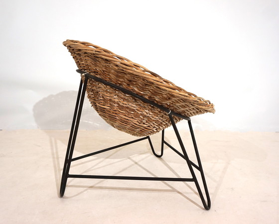 Image 1 of Set of 2 wicker pod chairs from the 60s