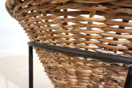 Image 1 of Set of 2 wicker pod chairs from the 60s